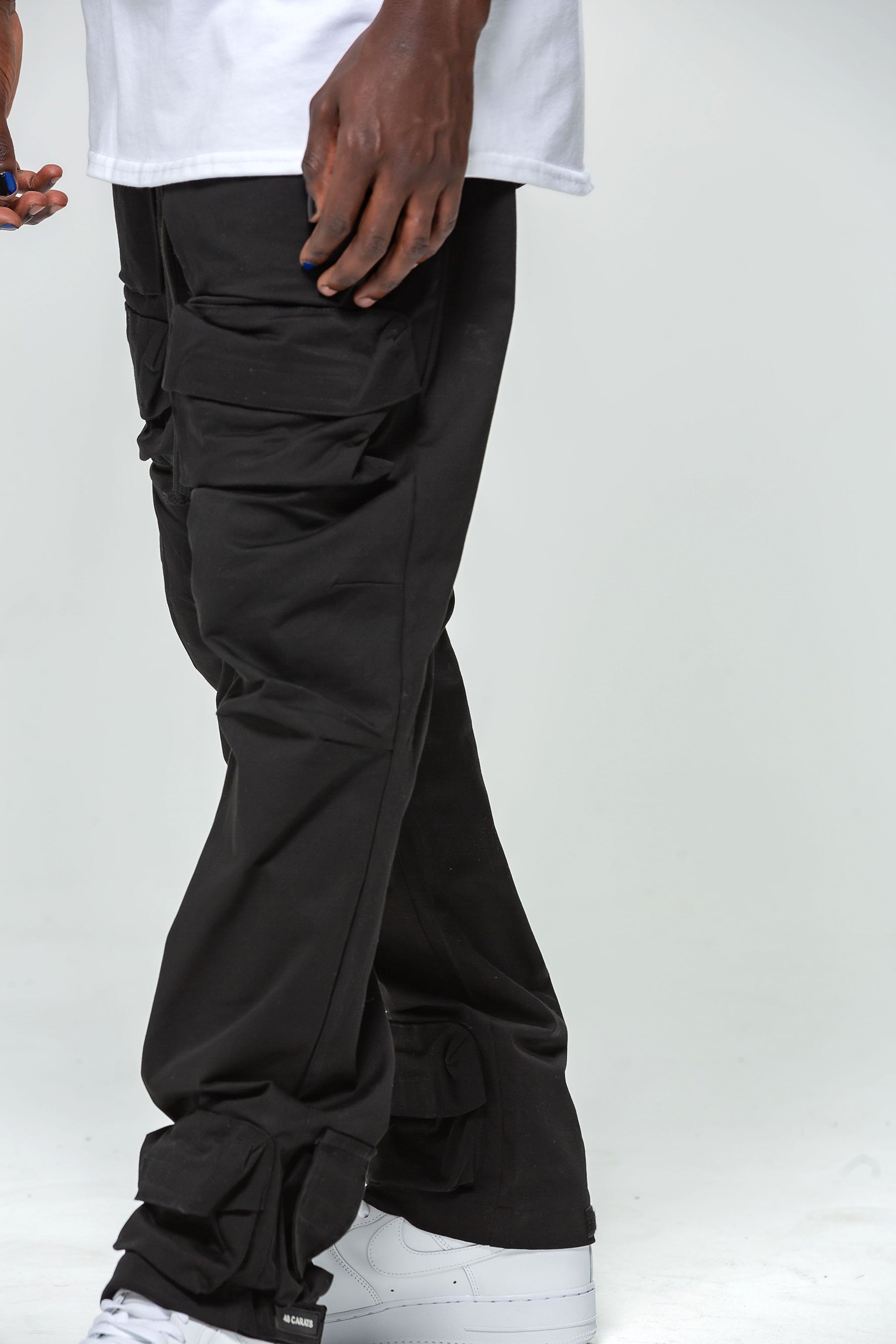 Pantalon Cargo Noir Multi Poches