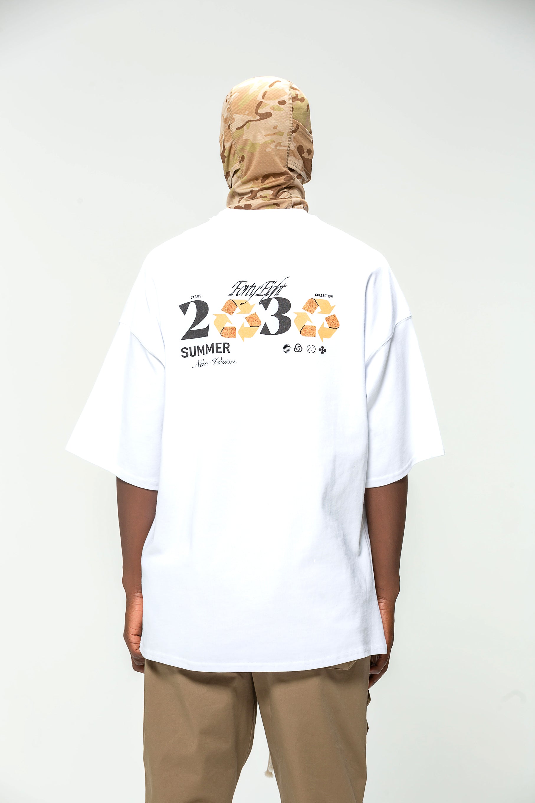 White Oversized T-shirt 48 Carats Summer 2030